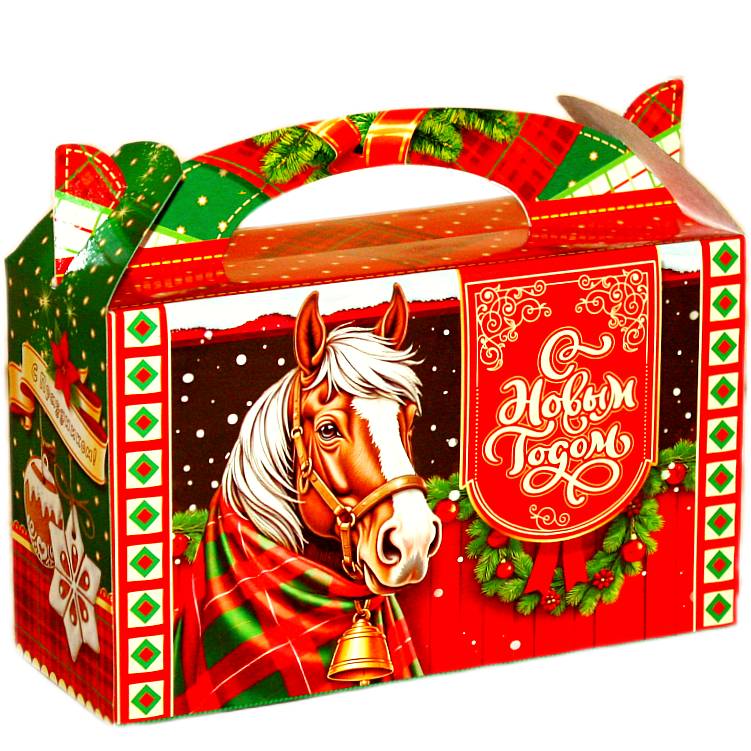 Детский подарок на Новый Год в картонной упаковке весом 335 грамм