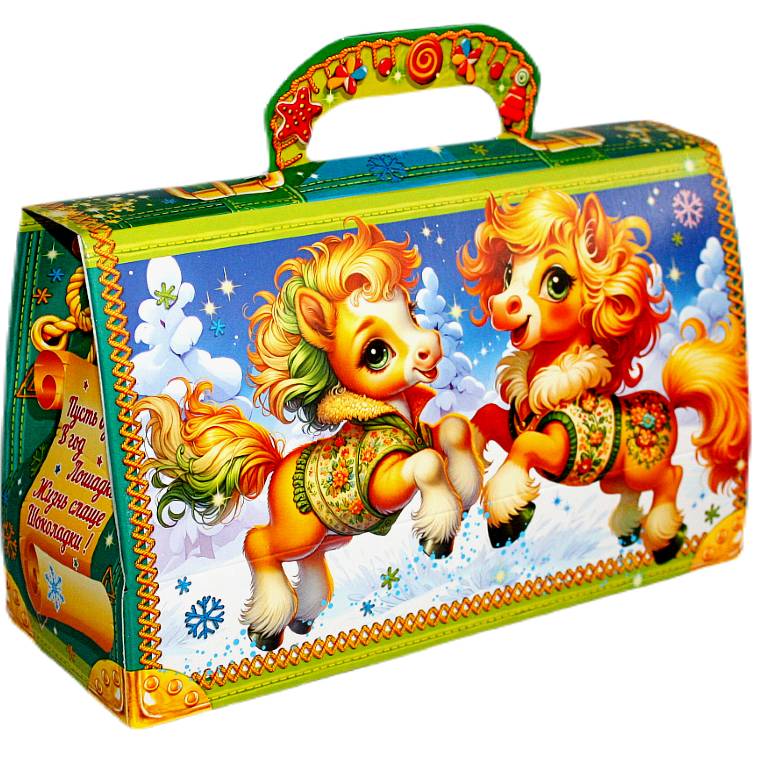 Сладкий подарок на Новый Год в картонной упаковке весом 720 грамм